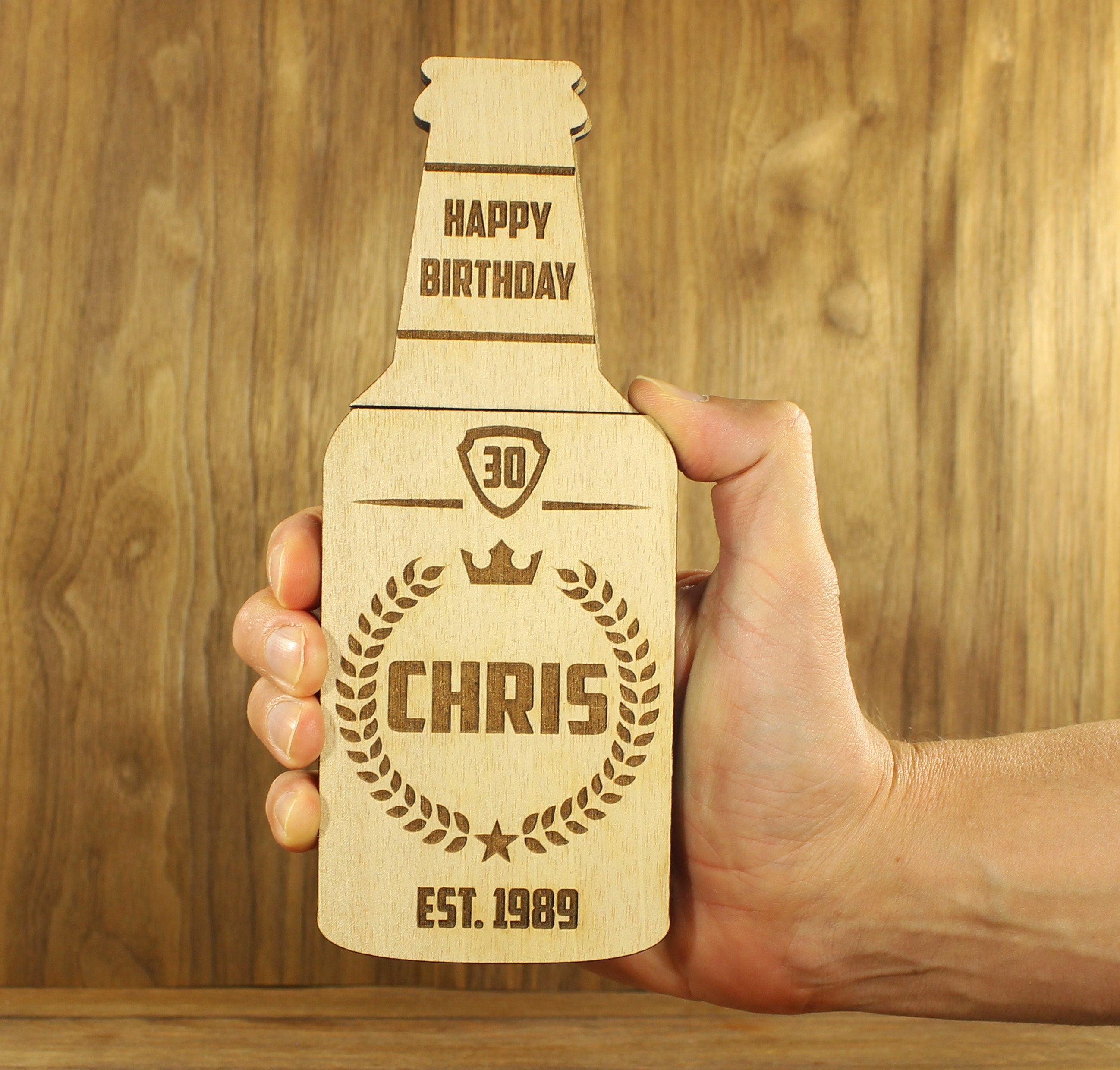 Beer Bottle Gift Card Holder SVG Laserready Cut File Etsy Australia