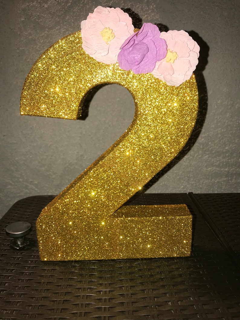 1 ft tall Floral Number 2 Prop