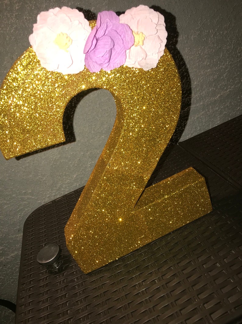 1 ft tall Floral Number 2 Prop