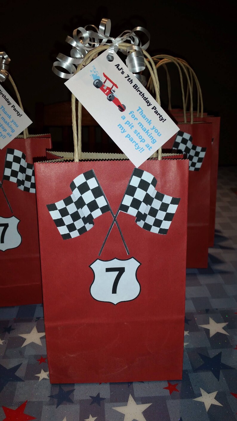 Custom Race Car Theme Goodie Bags. Etsy