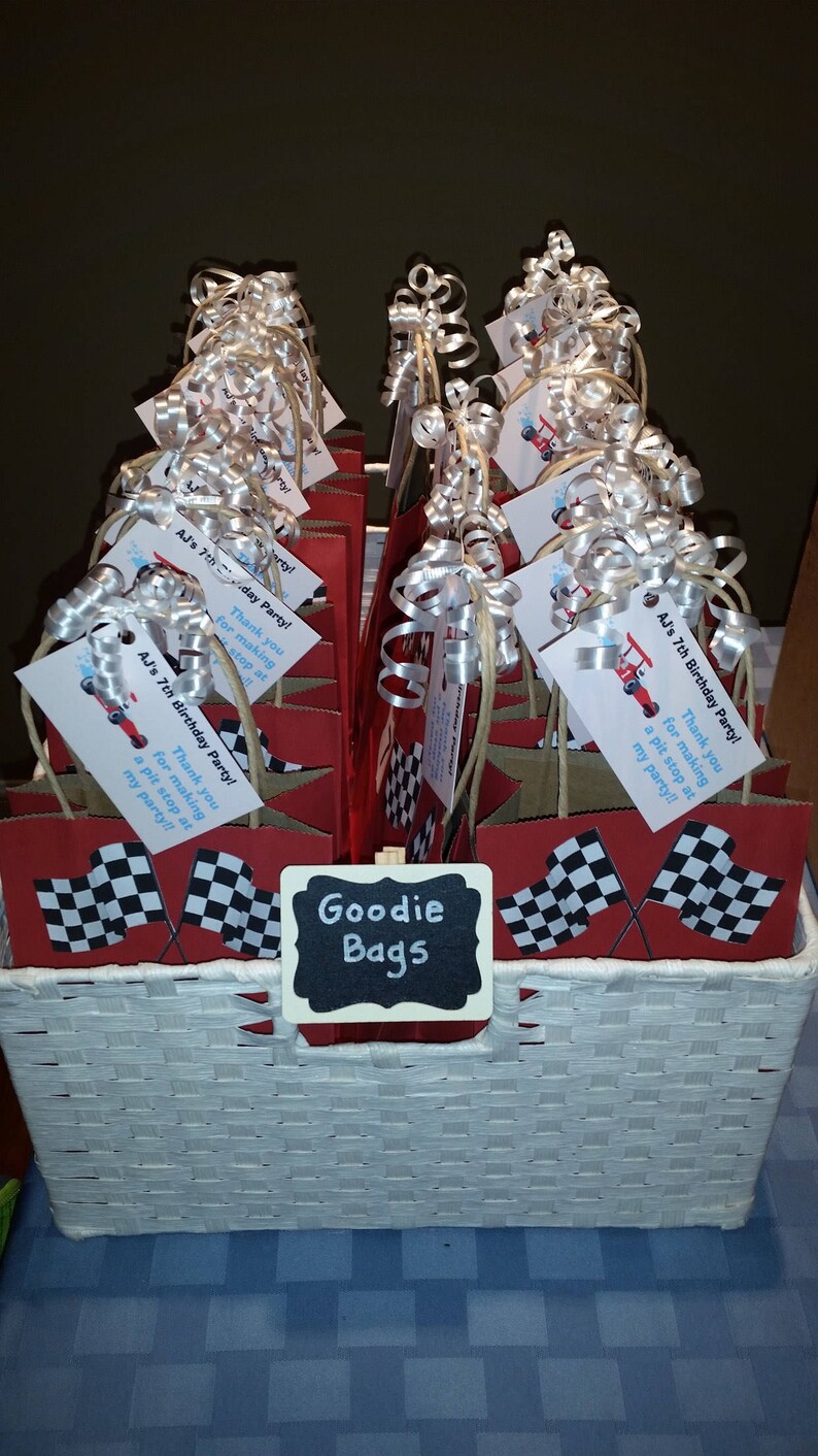 Custom Race Car Theme Goodie Bags. Etsy