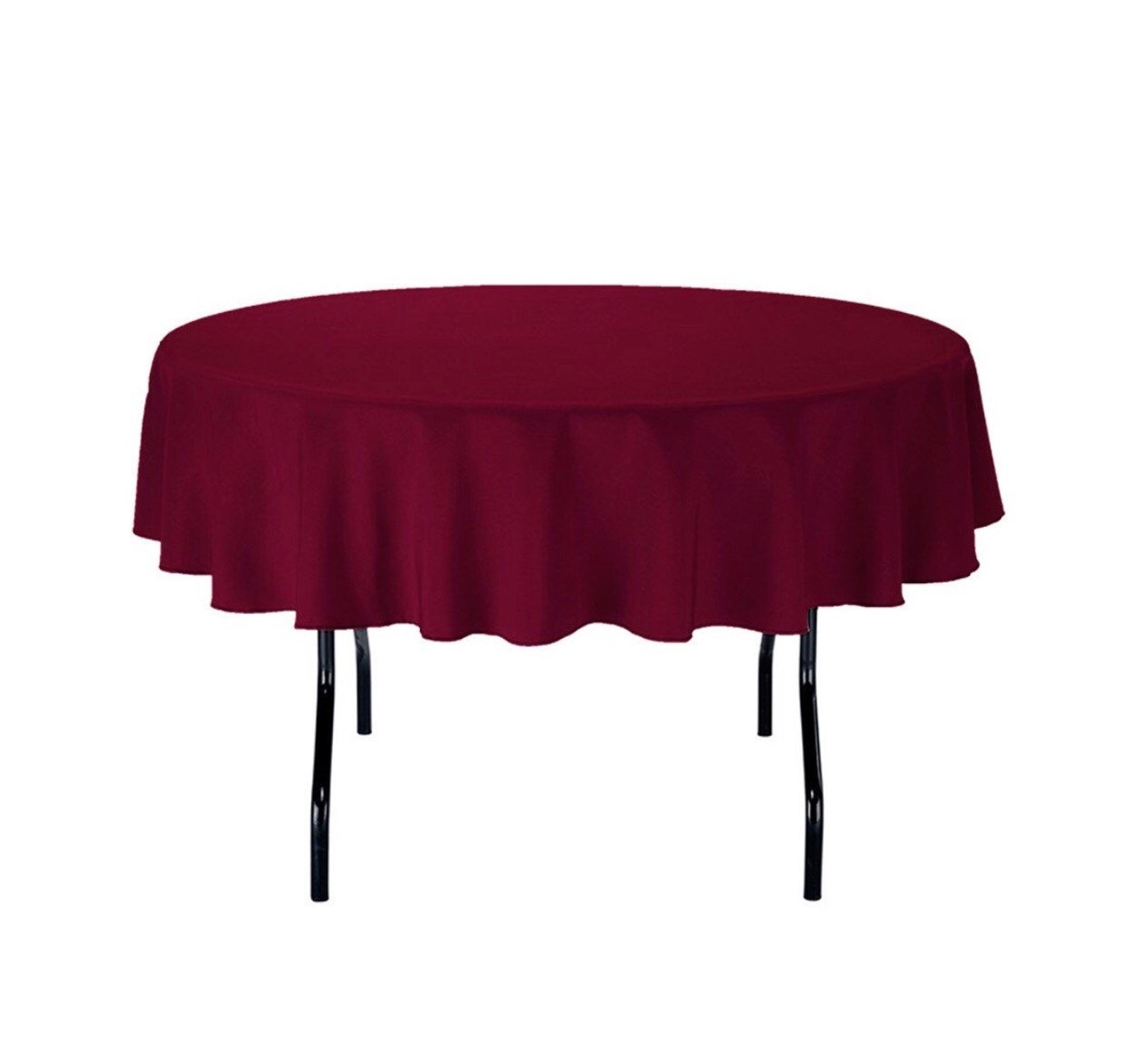 Burgundy 90 Inch Round Tablecloth Etsy