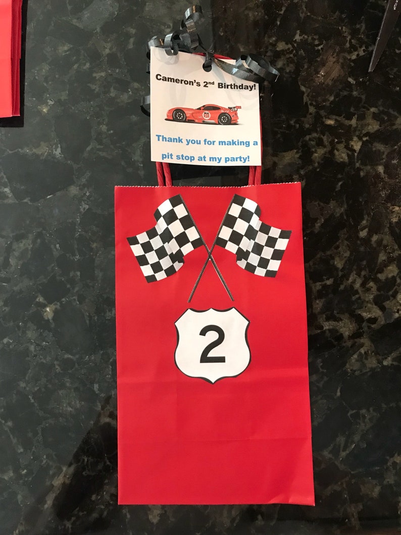 Custom Race Car Theme Goodie Bags. Etsy