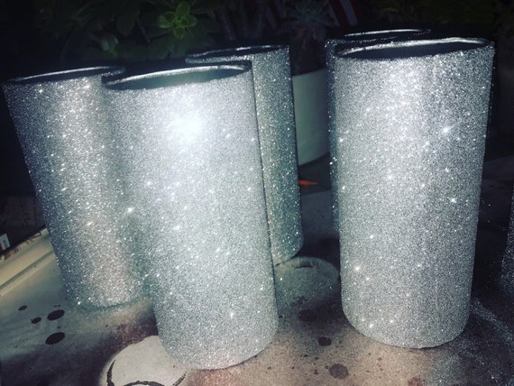 Silver Glitter Centerpieces - Etsy