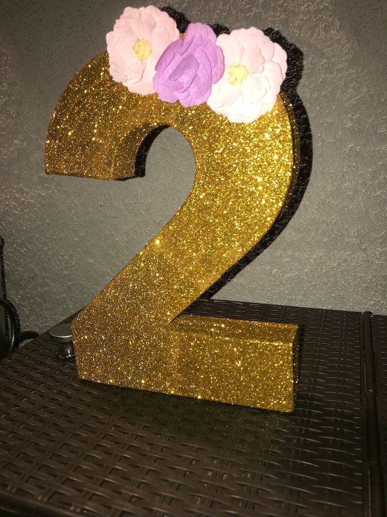 1 ft tall Floral Number 2 Prop