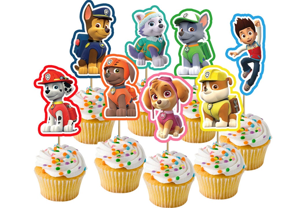 Paw Patrol Cupcake Toppers By On Etsy 27B