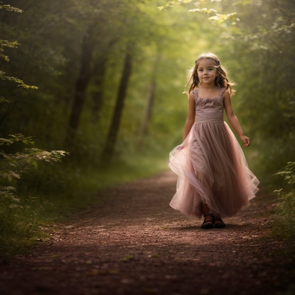 Forest Path, Backdrop, Digital, Child Photo, Baby Photography, Portrait, Nature, Vibrant Beauty, Instant Download, atmospheric portrait