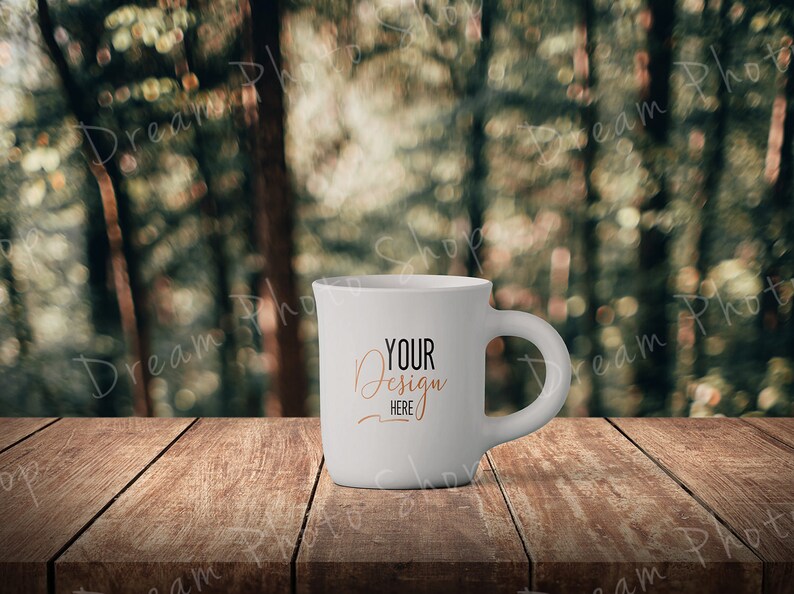Download Table Top Wood Background Coffee Mug Mockup Blank Rustic ...