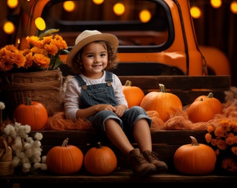 Halloween Digital Backdrop, pumpkins,  Child Photo, Baby Photography, Portrait, Mysterious Exploration, Halloween path, Halloween lights