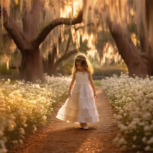 Road, Trees, Flowers, Dream Hallway, Awarded Photo, Shadows, Widescreen, Digital, Child Photo, Newborn, Portrait, Instant Download, Park