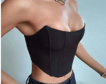 structured bustier top