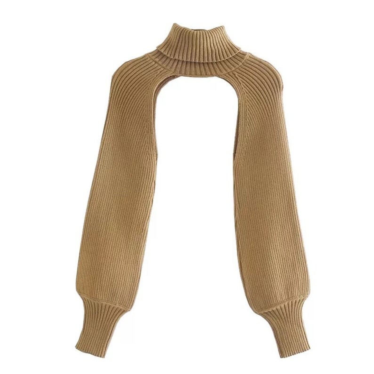 Beige Cutout Super Cropped Sweater /Y2k Black Knit Arm Warmer Etsy