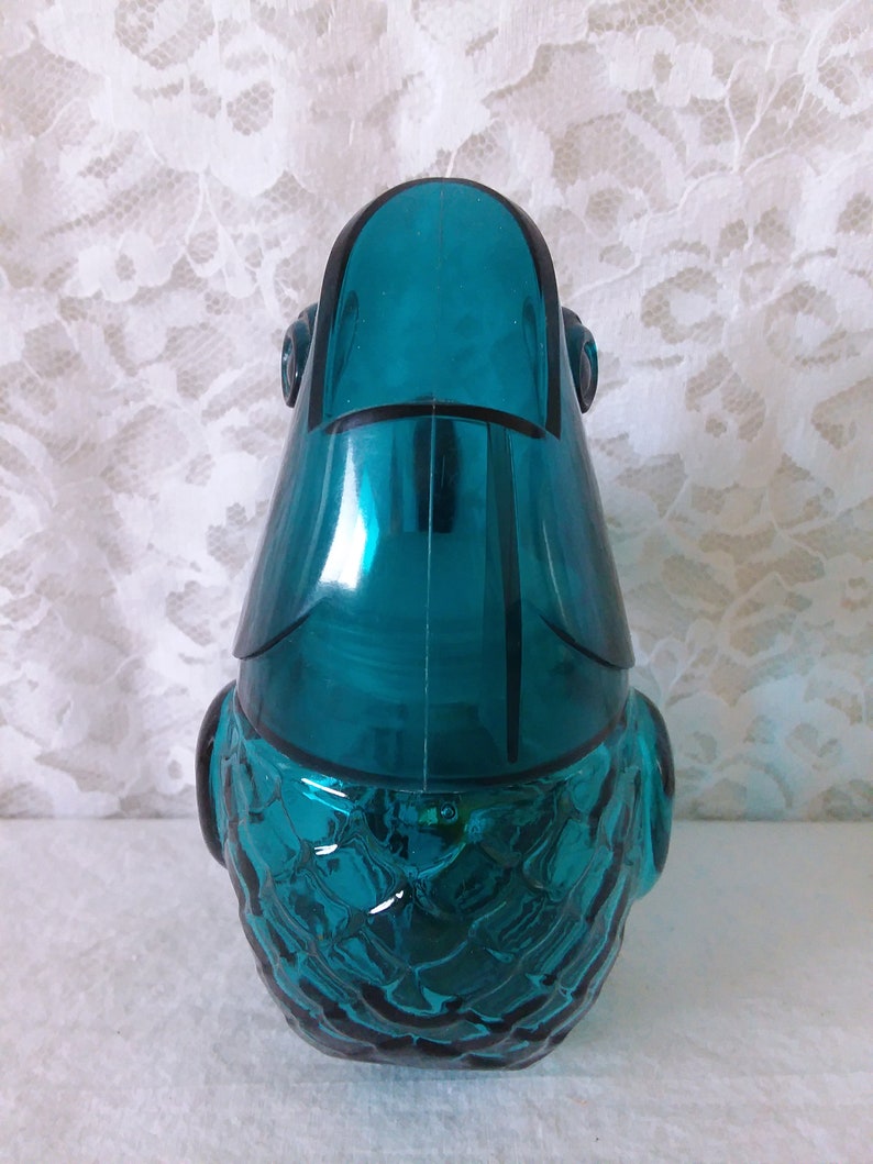 Fish Decanter Avon Decanter Vintage Avon Bottle Blue Glass Etsy
