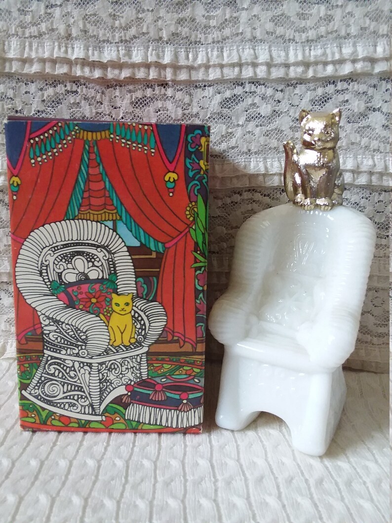 Fragrance Bottle Vintage Perfume Cat Figurine Vintage Cat Cat Lover Gift Old Perfume Vintage Fragrance Kitten Figurine