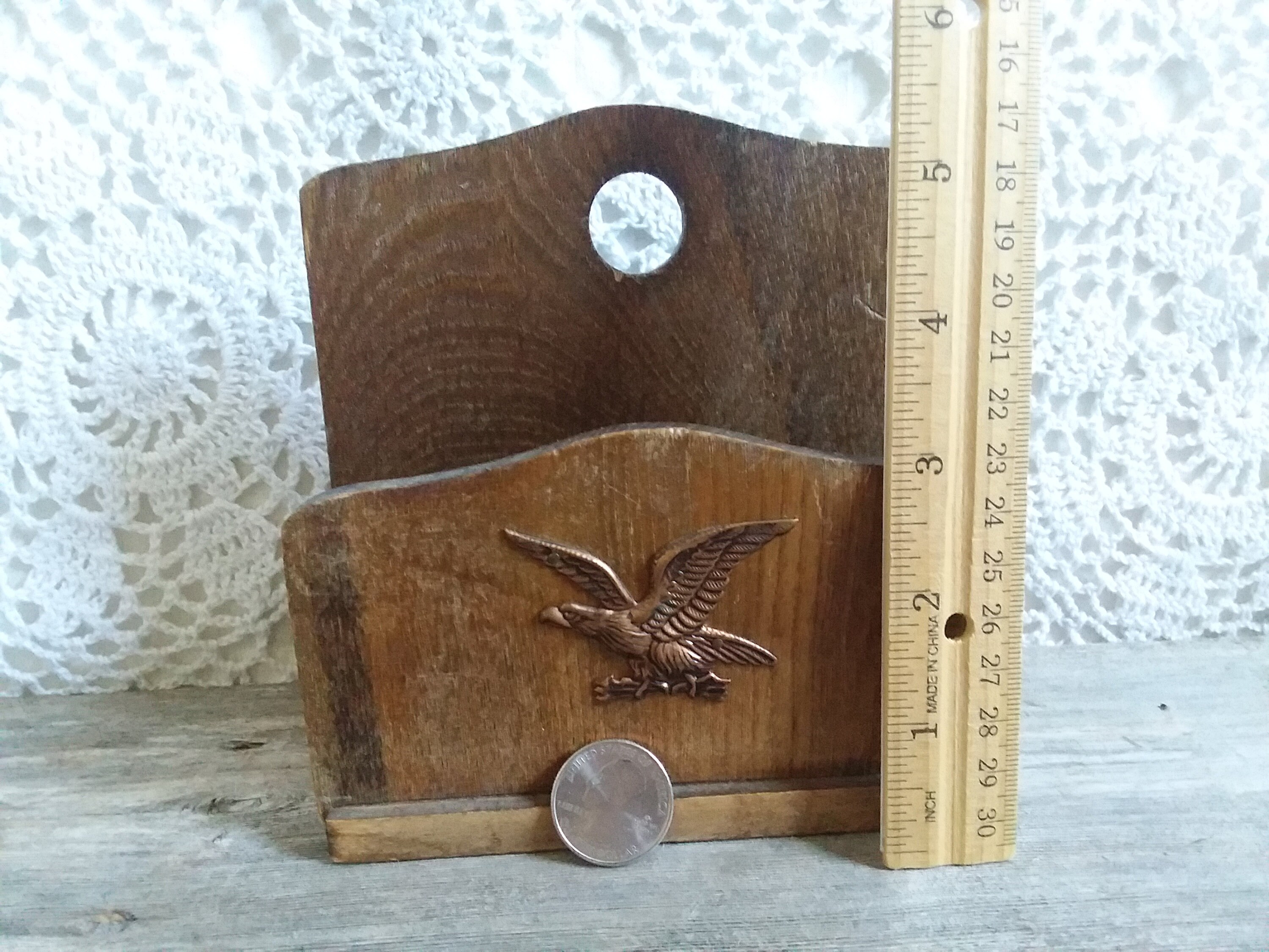 Mail Organizer Mail Holder Wood Organizer Vintage Etsy