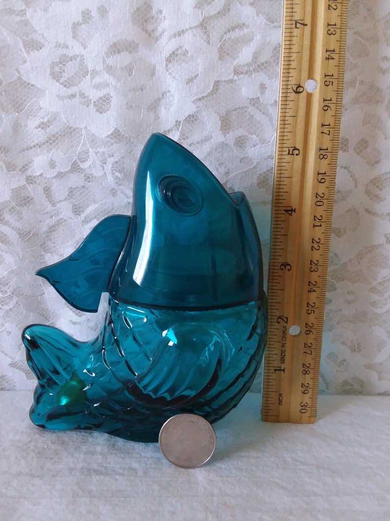 Fish Decanter Avon Decanter Vintage Avon Bottle Blue Glass Etsy