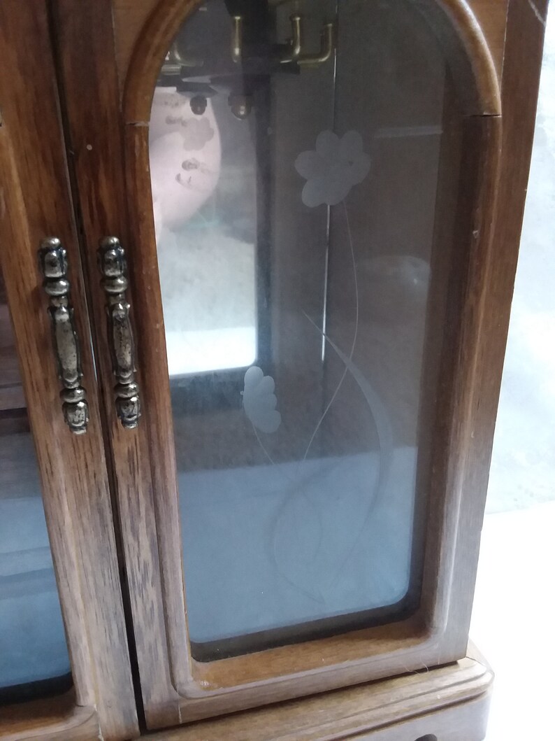 Wood Jewelry Box Small Cabinet Small Armoire Jewelry Organizer Vintage Armoire Large Wood Box Large Jewelry Box Vintage Cabinet