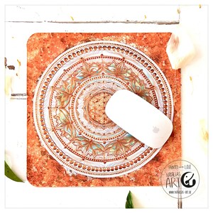 Tappetino per mouse Spirit - tappetino - con base effetto loto con biglietto di auguri - fiore della vita, fiore della vita