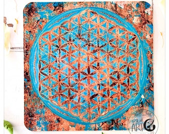 Blume des Lebens  - Herzstück- Mousepad - pad - mit Lotus Effekt Unterlage lebensbaum - Blume des Lebens, Lebensblume