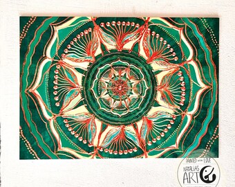 Spirit of Forest - Mindfulness Postkate softfeel soft touch  postcard - Achtsamkeit, mandala  by Natalia Schäfer