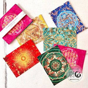 6 x Mindfulness ansichtkaarten softfeel touch ansichtkaarten - mindfulness, mandala van Natalia Schäfer