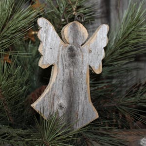 Rustic Wood Angel-Primitive Wood Angel-Christmas Angel Ornament-Farmhouse Angel- Modern Country Angel-Decor for your Tree,Garland & Wreaths
