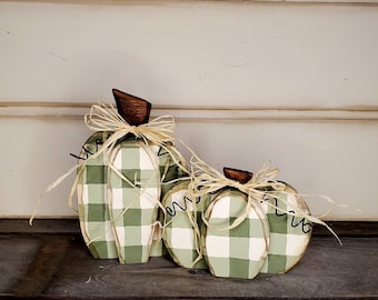 Wood Pumpkin Fall Tier Tray Decor Autumn Shelf Sitter Wedding Decor