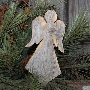 Primitive Wood Angel-Rustic Wood Angel-Farmhouse Angel-Modern Country Angel-Christmas Angel Ornament-Decor for your Trees, Garland & Wreaths