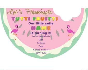 Watermelon slice invitation