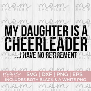 Cheer papa Svg Png, mijn dochter is een cheerleader svg, grappige cheer vader svg, cheer svg png, cheerleading svg png, cheer moeder svg png