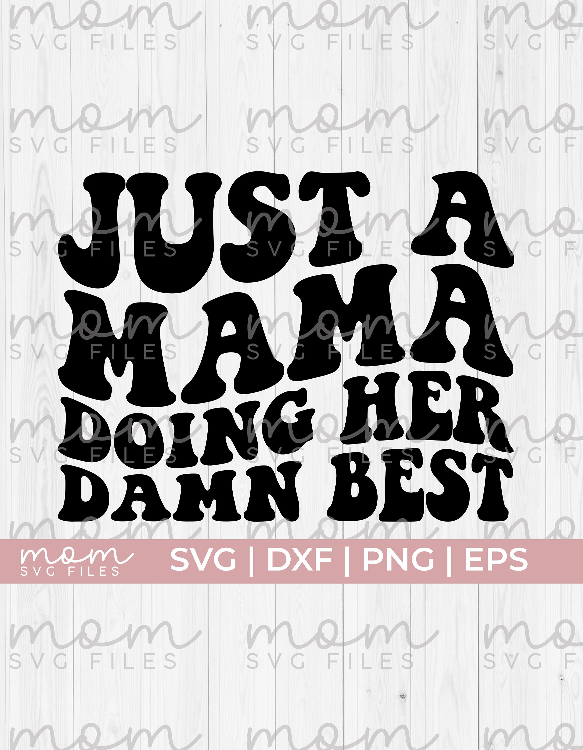 Boho Mom Svg Wavy Text Svg Mom Doing Her Best Svg Retro Mom - Etsy