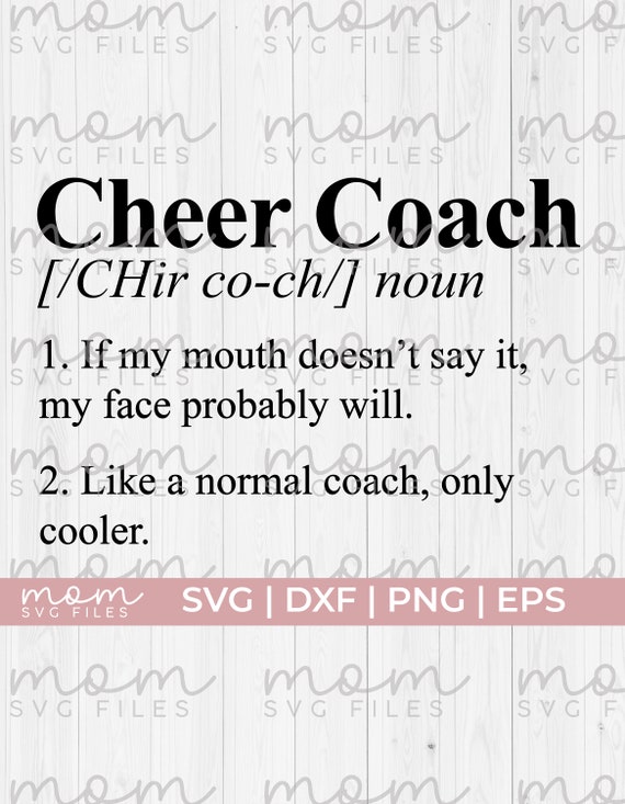 Cheer Coach Svg Cheerleader Coach Svg Cheerleader Svg Cheer Etsy