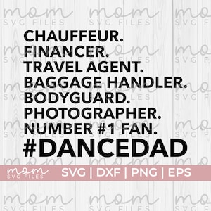 Tanzen Papa SVG png, Tanzen Dad Shirt png, Tanzen SVG, Tanzen SVG, Tanz Mama SVG, Tanz Team SVG, Tanz Schnitt Datei, Ballett SVG, Tänzerin SVG