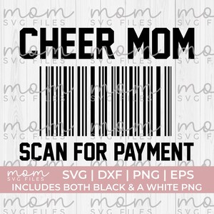 Cheer moeder svg png, grappige cheer moeder svg, scannen voor betaling svg, cheer life svg, cheer svg, cheerleader svg, cheerleading svg, cheer mama svg