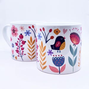 Folk Art cup - senseo cup - coffee cup - small cup
