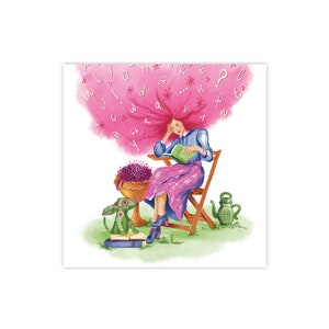 Dachshund reading, postcard, greeting card, postcard, card
