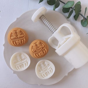 Mooncake Mold - Cake Mold - Japanese Dharma Doll - Lucky - Make a wish - 50g mooncakes