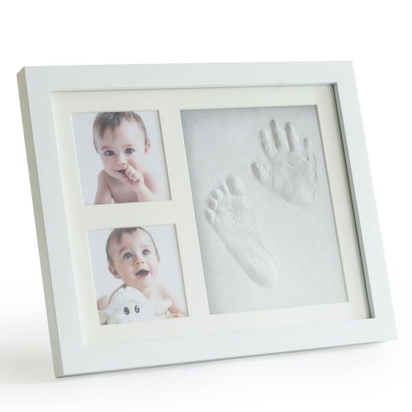 Premium Clay Baby Footprint & Handprint Picture Frame Kit -Perfect Baby Shower Gift