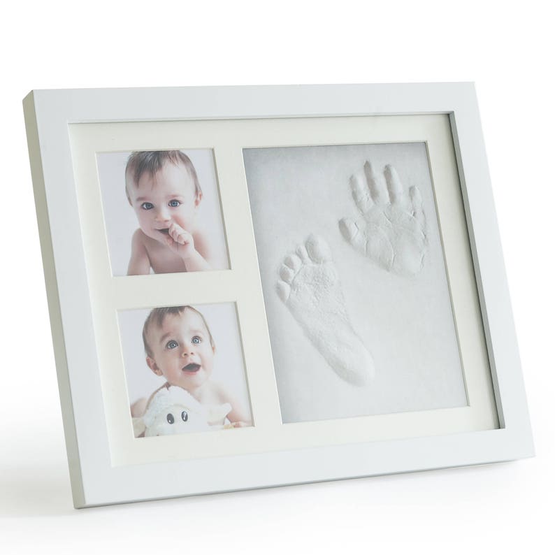 Premium Clay Baby Footprint & Handprint Picture Frame Kit -Perfect Baby Shower Gift 