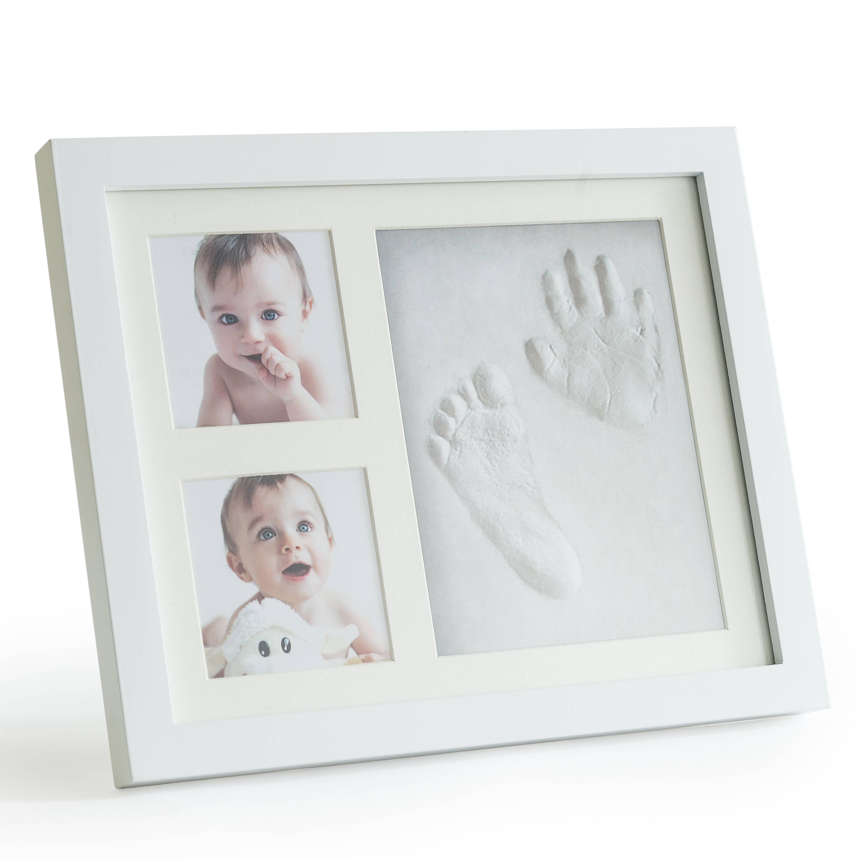 Blanco 1 Toygogo Baby Clay Handprint & Footprint Keepsake Photo Kit De Marco De Montaje En Pared Regalo De Bautizo 
