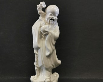 Vintage Buddha Figurine Blanc de China, Chinese art, Art Decor