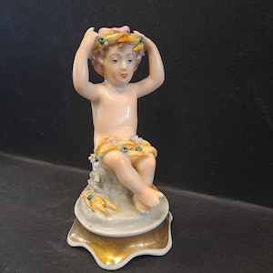 Vintage Porcelain Figurine Summer From the group The Four Seasons, Fine Paintings and Sculpture