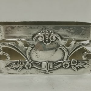 Porta tovaglioli vintage in argento sterling, Art Nouveau