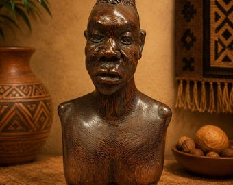 マコンデ彫刻 - アフリカの伝統的な手彫りの黒檀 - 彫刻 - Etsy 日本