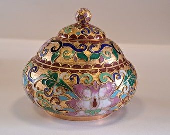 七宝焼き小箱　 アンティーク 七宝焼きの箱 小物入れ 宝石箱 2個セット - Etsy 日本