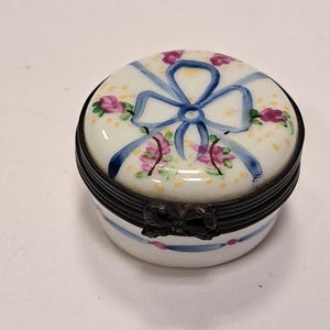 ヴィンテージ リモージュ フランス磁器 小物入れ ペイント メイン