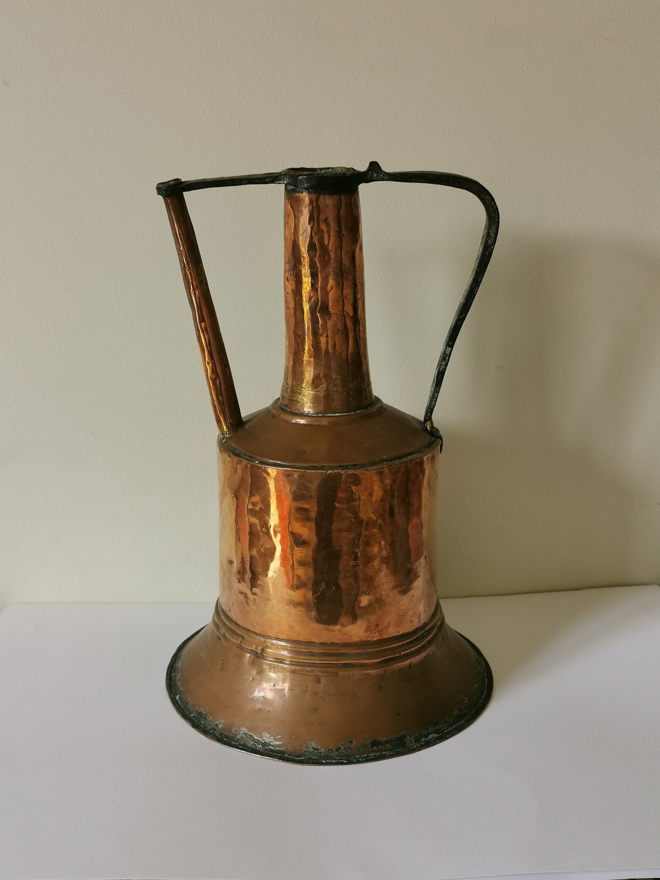 Vintage Handmade Copper Vase,  19th Century