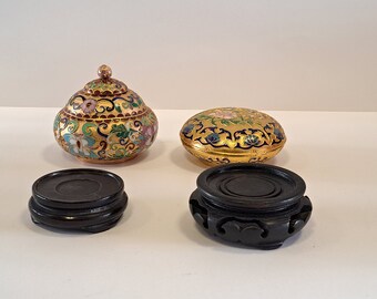 七宝焼きの箱 小物入れ 宝石箱 2個セット - Etsy 日本