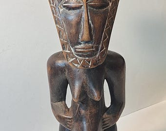 アフリカ美術コンゴ彫刻｜アンティーク部族木製像｜19世紀の民族誌的