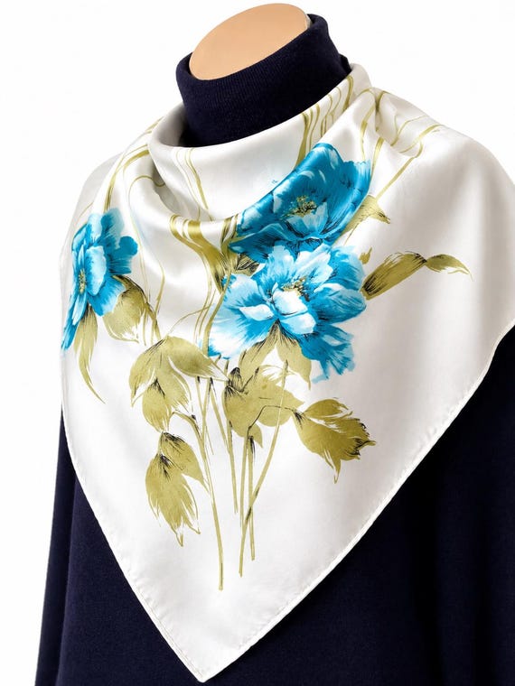 Vintage Silk Scarf - Etsy Israel